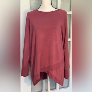 Workshop Republic Clothing Women's Asymmetrical Hem Sweatshirt - Purple